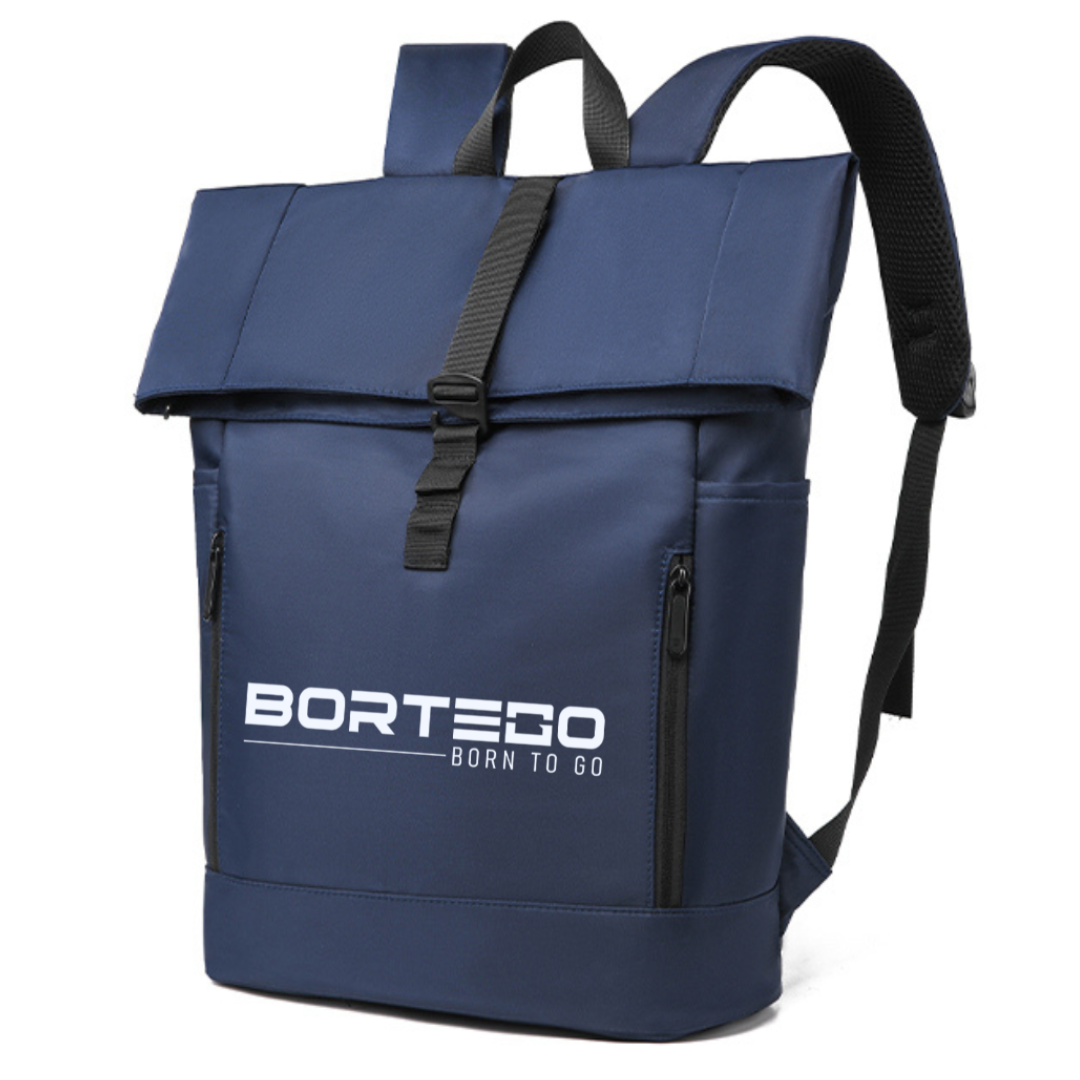 roll top waterproof backpack blue_front