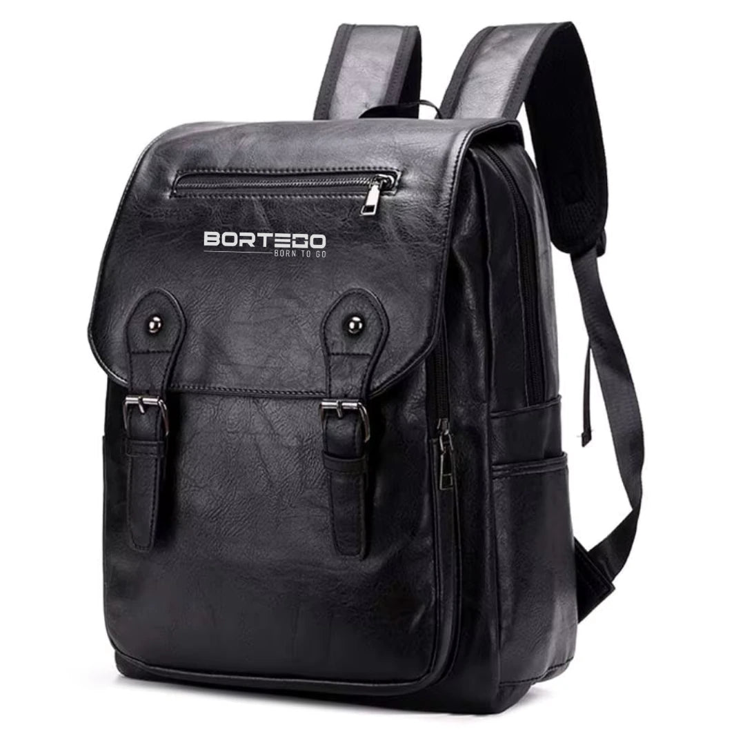backpack with visible brand logo on a white background - Black