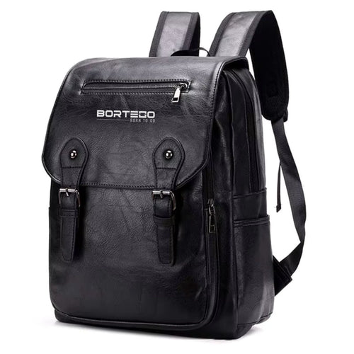 backpack with visible brand logo on a white background - Black