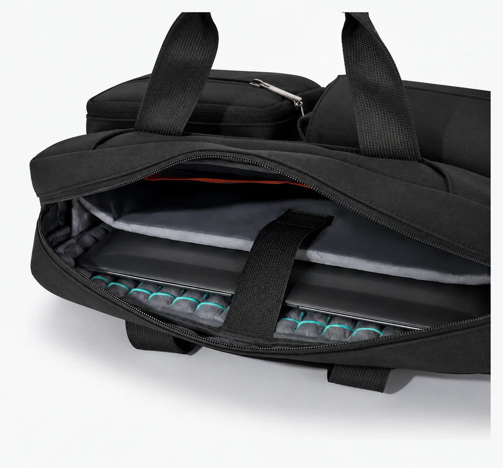 Granada Pro Black – Organised Laptop Briefcase 16.5″