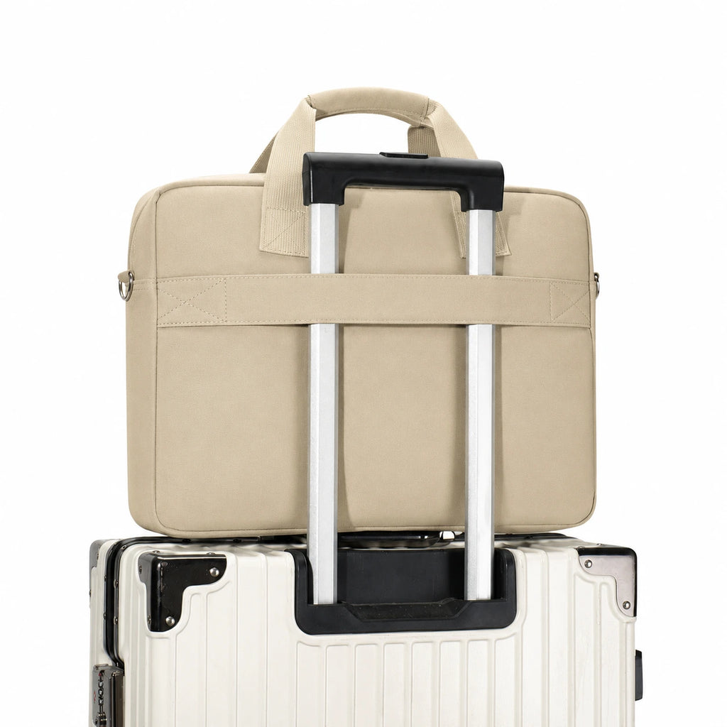 Granada Pro Beige – Organised Laptop Briefcase