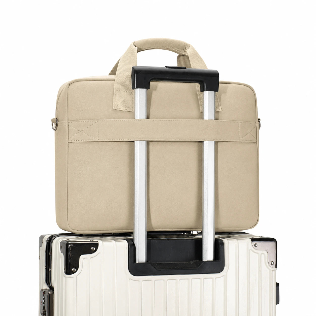 Granada Pro Beige – Organised Laptop Briefcase