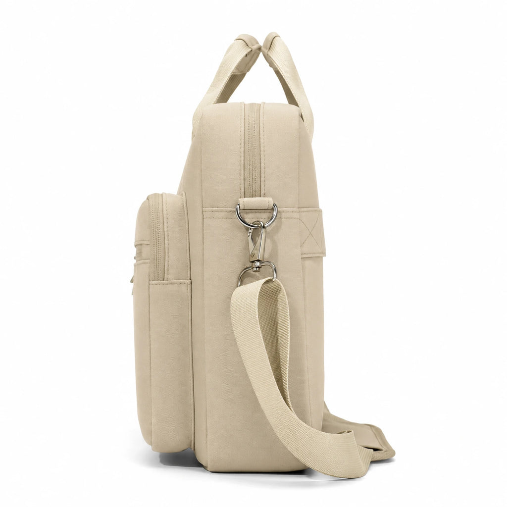 Granada Pro Beige – Organised Laptop Briefcase