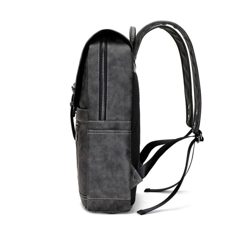 Real Coyote & Black Vegan Leather Backpack Lizbeckleybag high quality