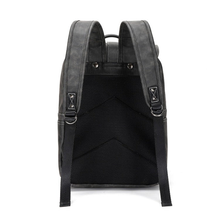 eco-leather backpack black_back side