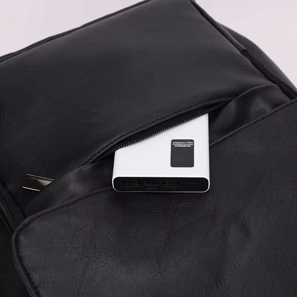 Malaga Pro – Elegant and spacious leather backpack for work and 15.6” laptop