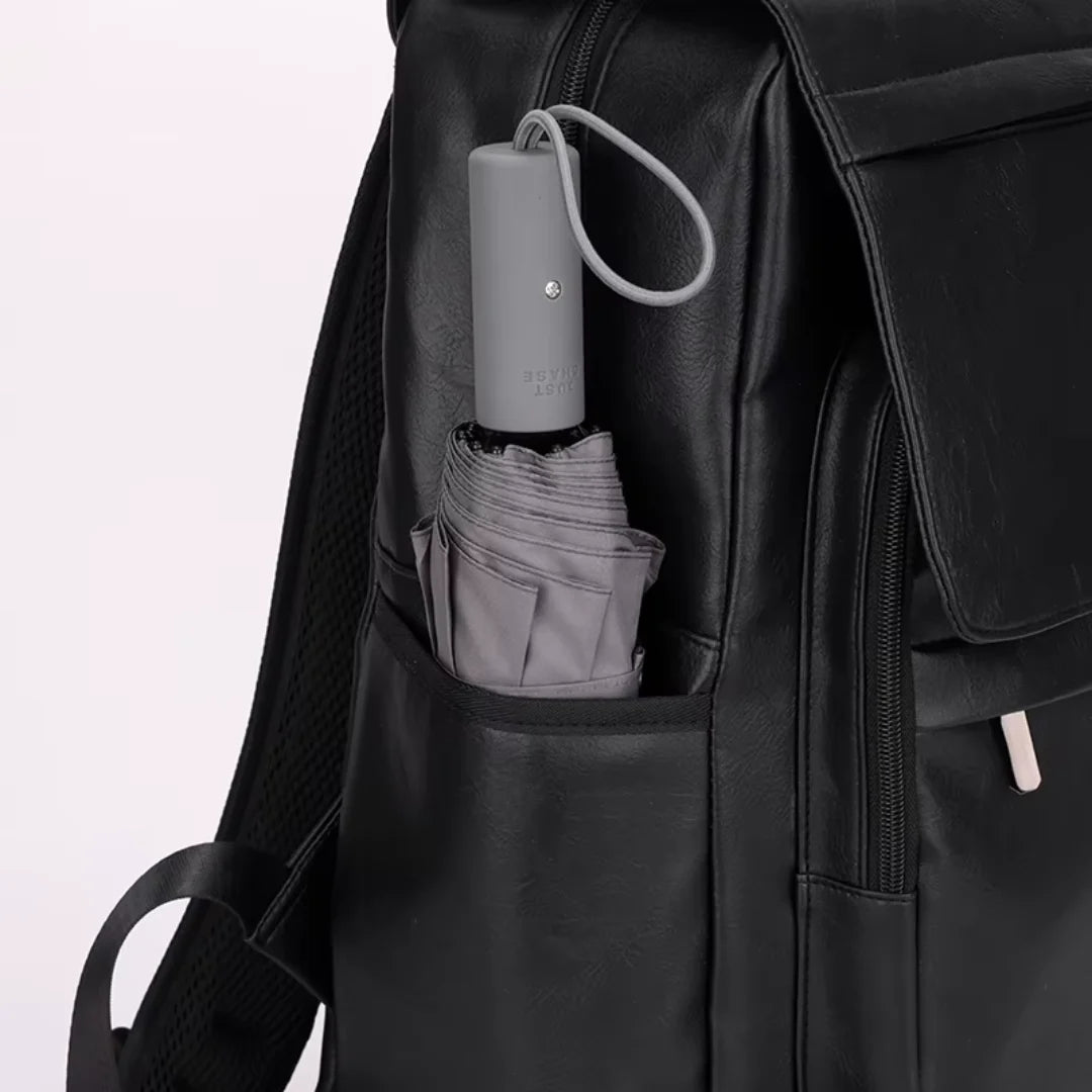 Malaga Pro – Elegant and spacious leather backpack for work and 15.6” laptop