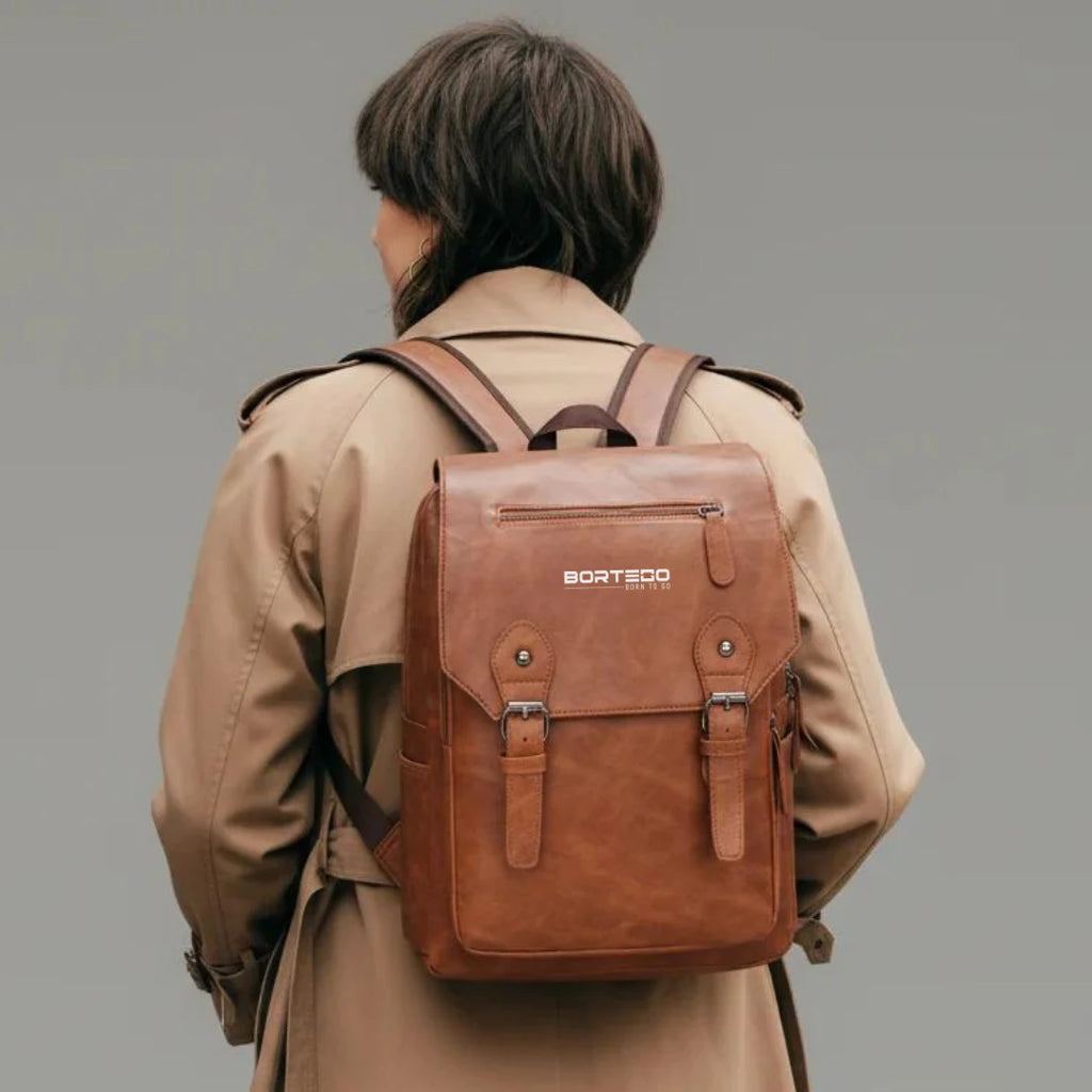 Velden Modern – waterproof business backpack made of eco leather with a 16” laptop compartment