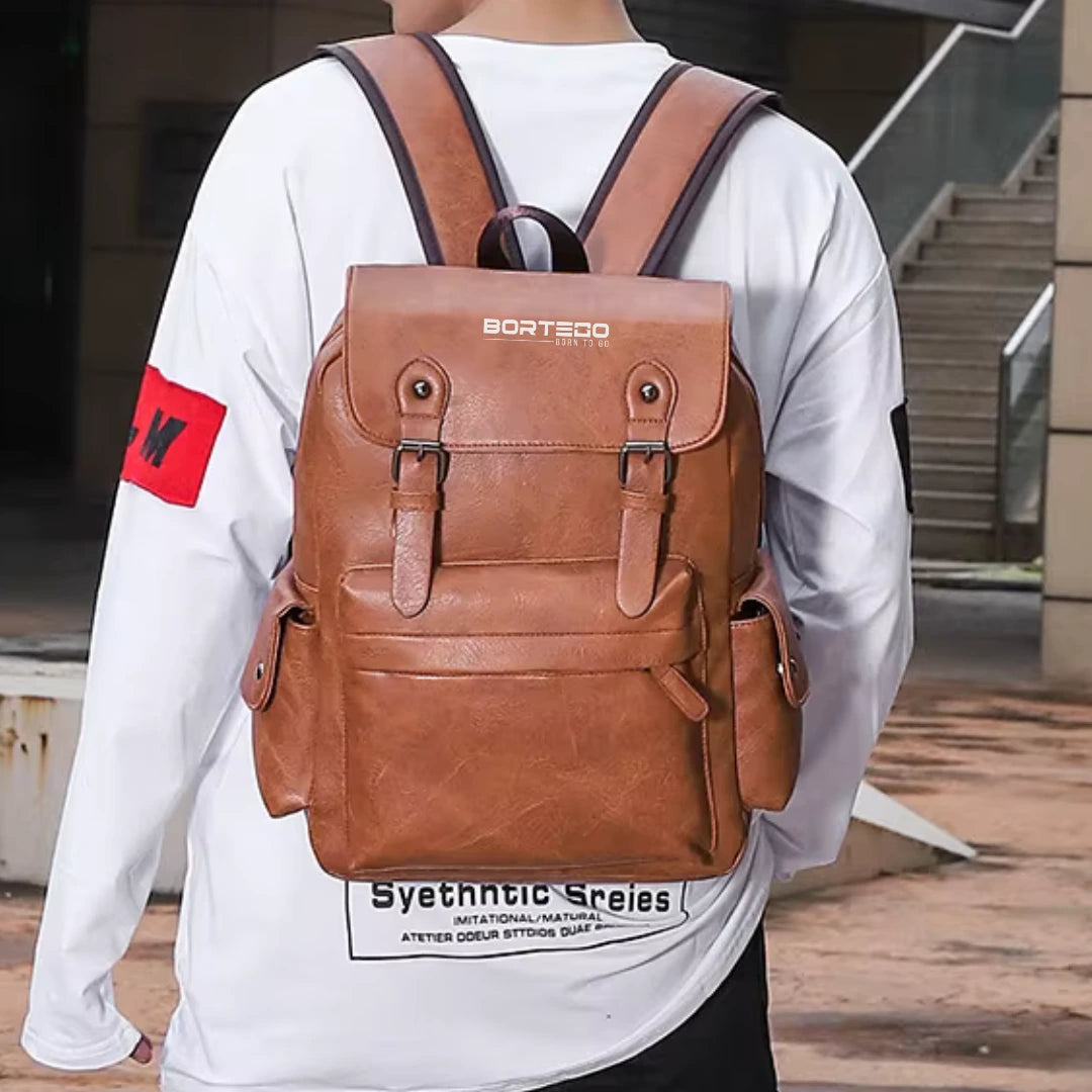 Lille Modern – elegant leather backpack for work and 15.6” laptop