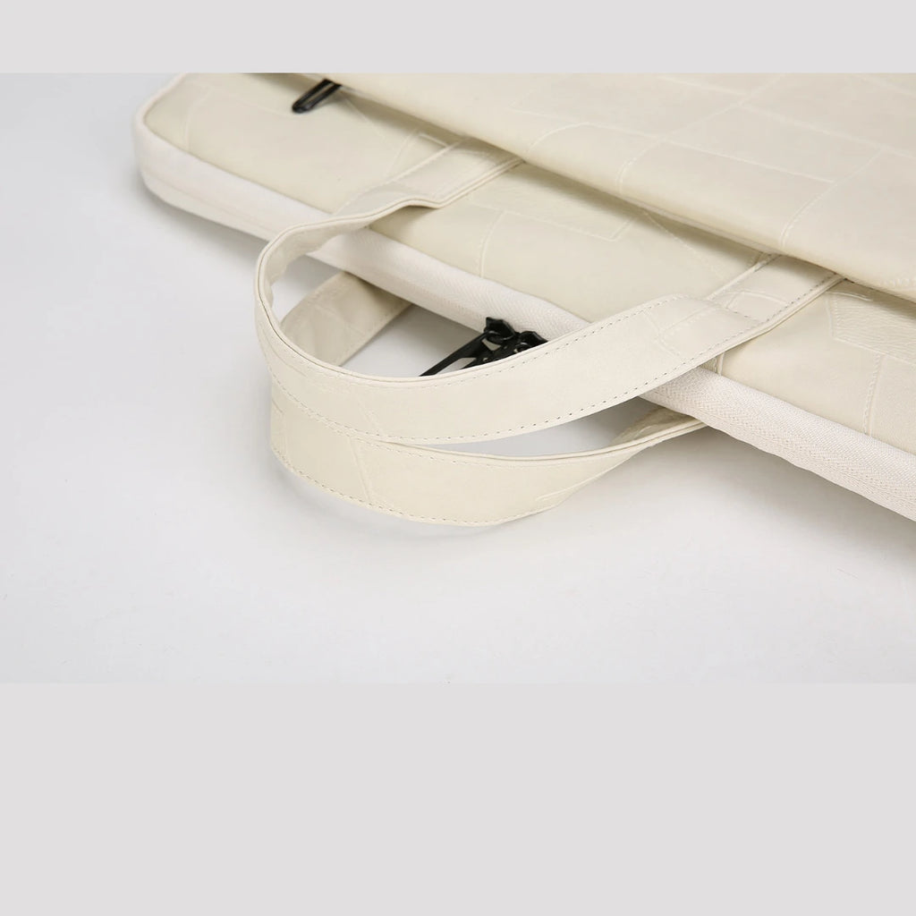 Vienna Elegant 16" Laptop Bag – White