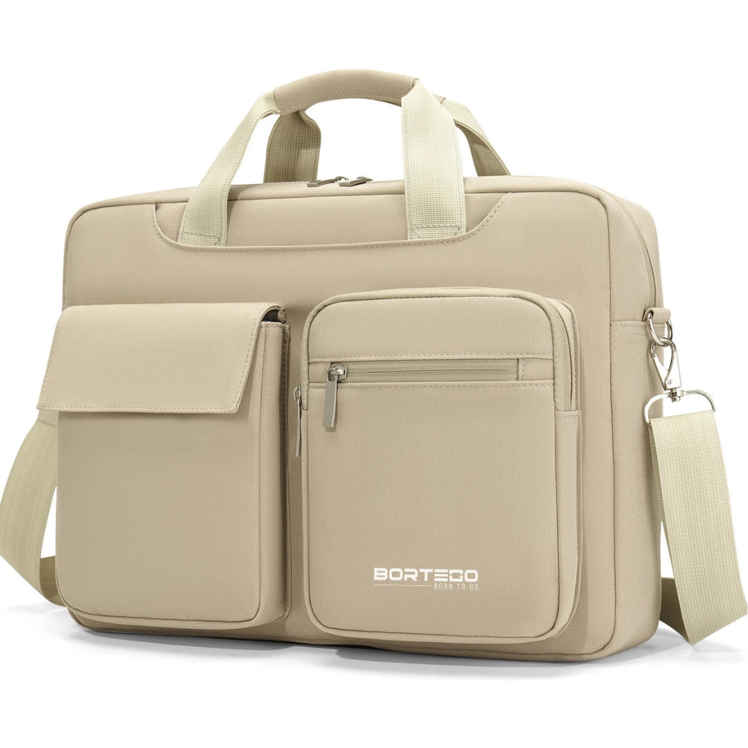 Granada Pro Beige – Organised Laptop Briefcase