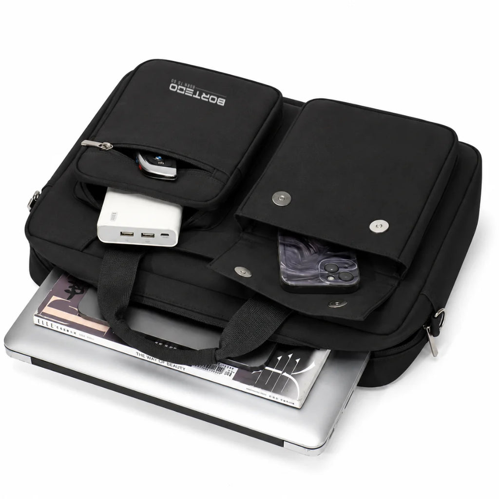 Granada Pro Black – Organised Laptop Briefcase 16.5″