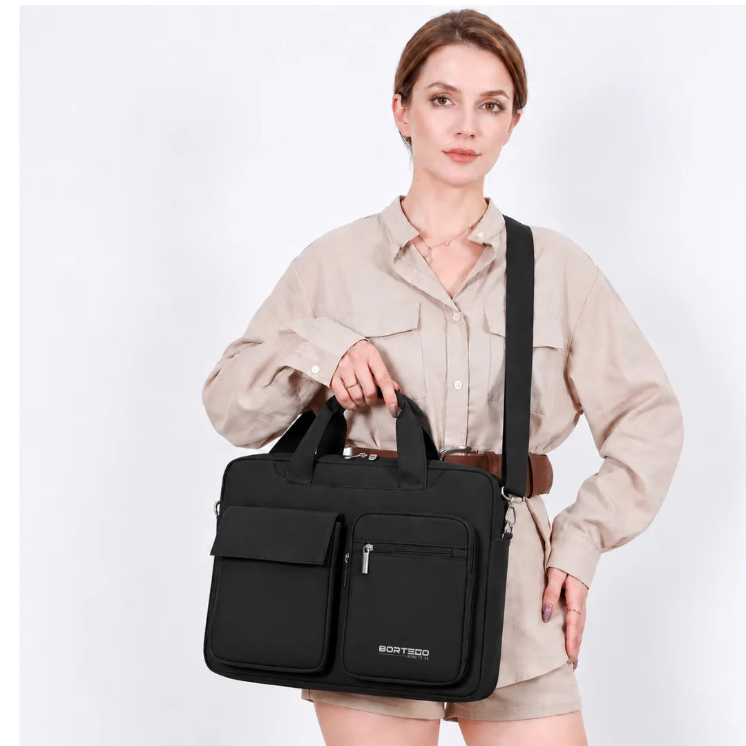 Granada Pro Black – Organised Laptop Briefcase 16.5″