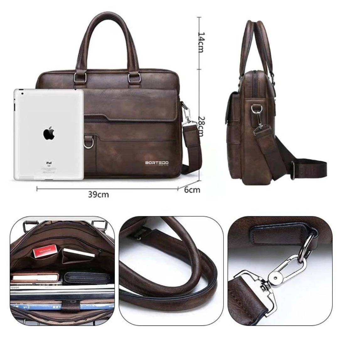 Bergen Style Dark Brown – Laptop Briefcase 15.6″