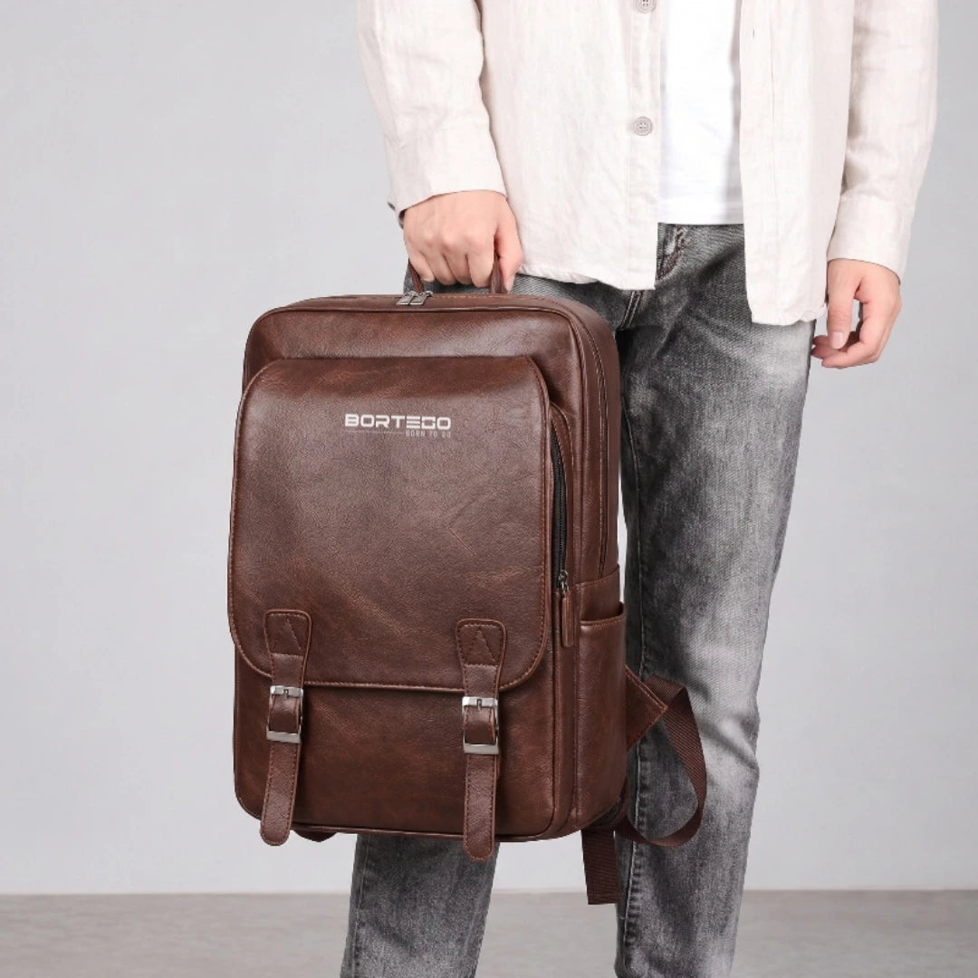 Copenhagen Classic – Vegan Leather Laptop Backpack 15.6″