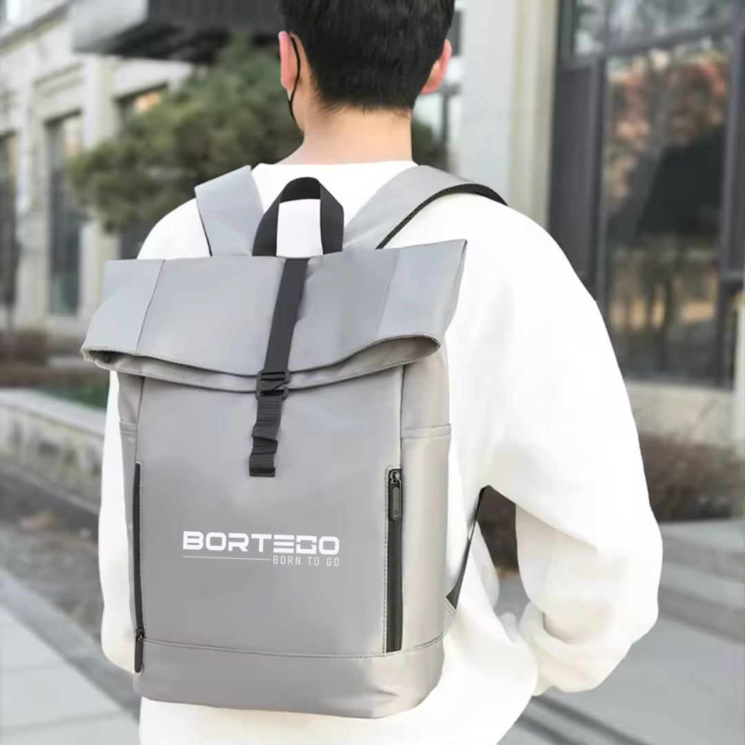 Rolltop-Rucksack Grau