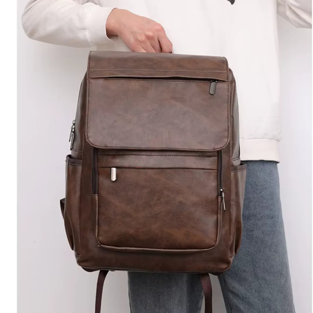 Valencia Pulse – Elegant Leather Backpack for Work and Laptop 15.6"