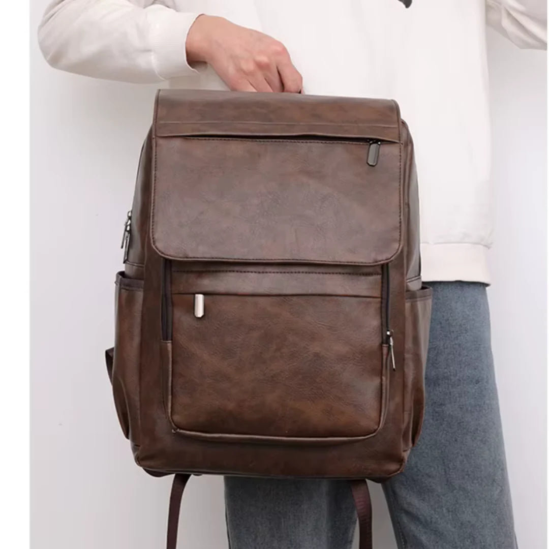 Valencia Pulse – Elegant Leather Backpack for Work and Laptop 15.6"