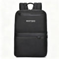Black backpack with 'Bortego' branding on a white background