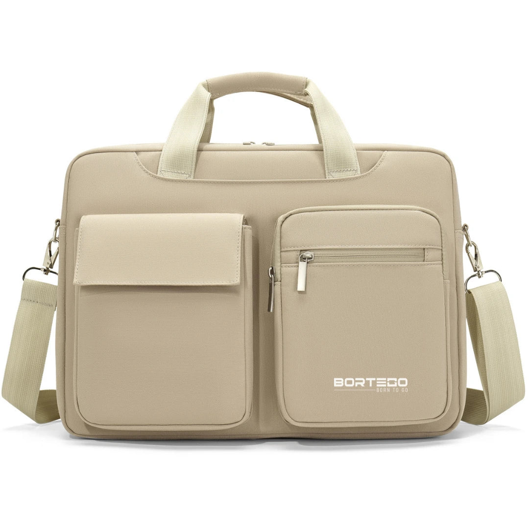 Granada Pro Beige – Organised Laptop Briefcase