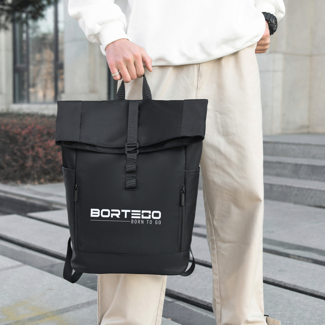 Roll-top Backpack Black