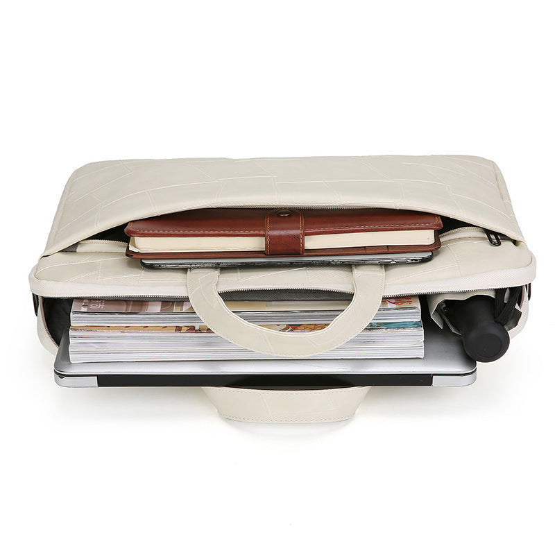 Vienna Elegant 16" Laptop Bag – White