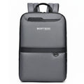 Gray backpack with Bortego logo on a white background