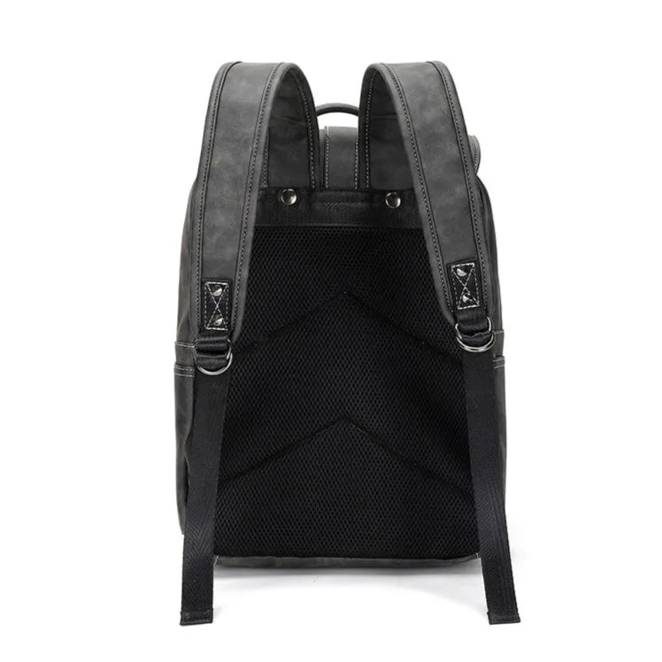 ★NOIAGO★ Eco Leather Flip Backpack Black Women Backpack Sambag, Black Eco Leather Backpack, Black