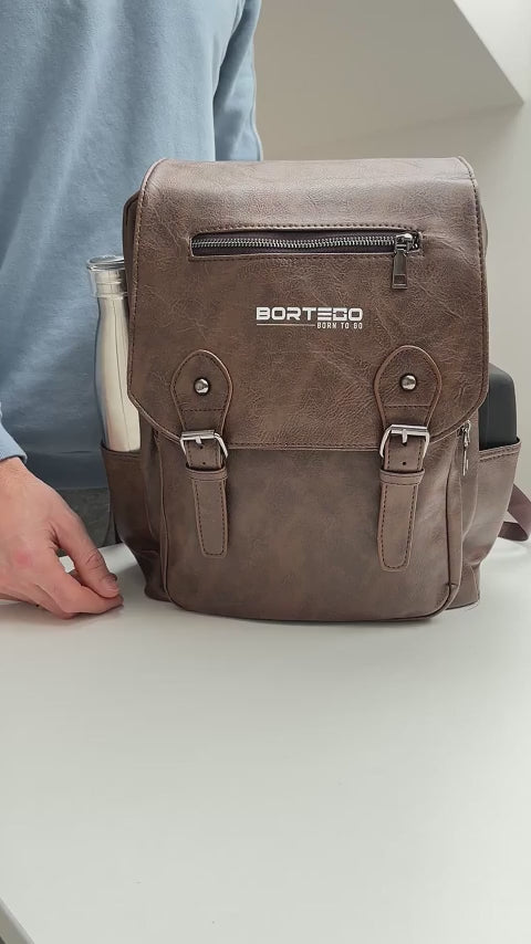 eco leather backpack packig