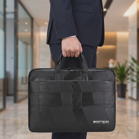 Vienna Elegant 15.6" Eco - Leather Laptop Bag – Black