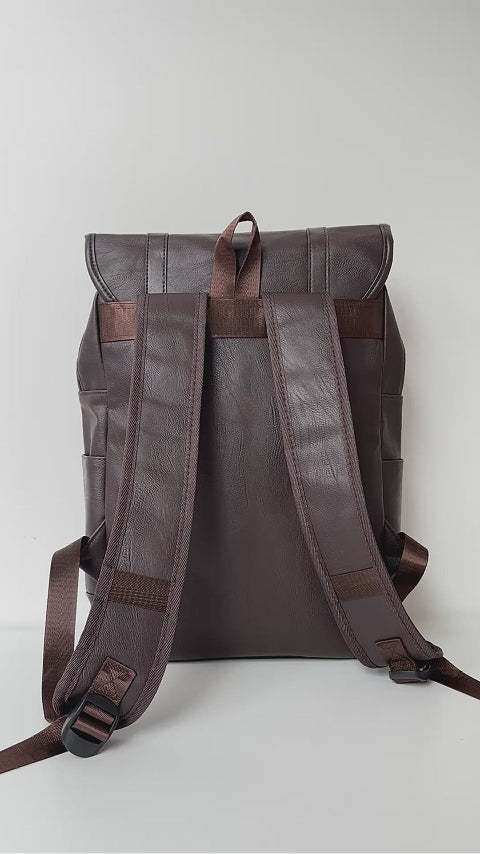 ergonomic belts in the leather backpack