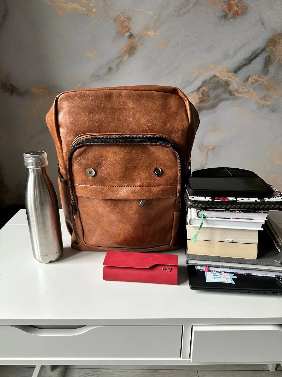 toledo line-leather backpack-view inside