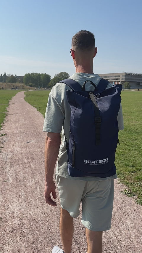 Roll-top backpack Blue