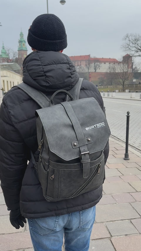 Vegan Leather Backpack Black