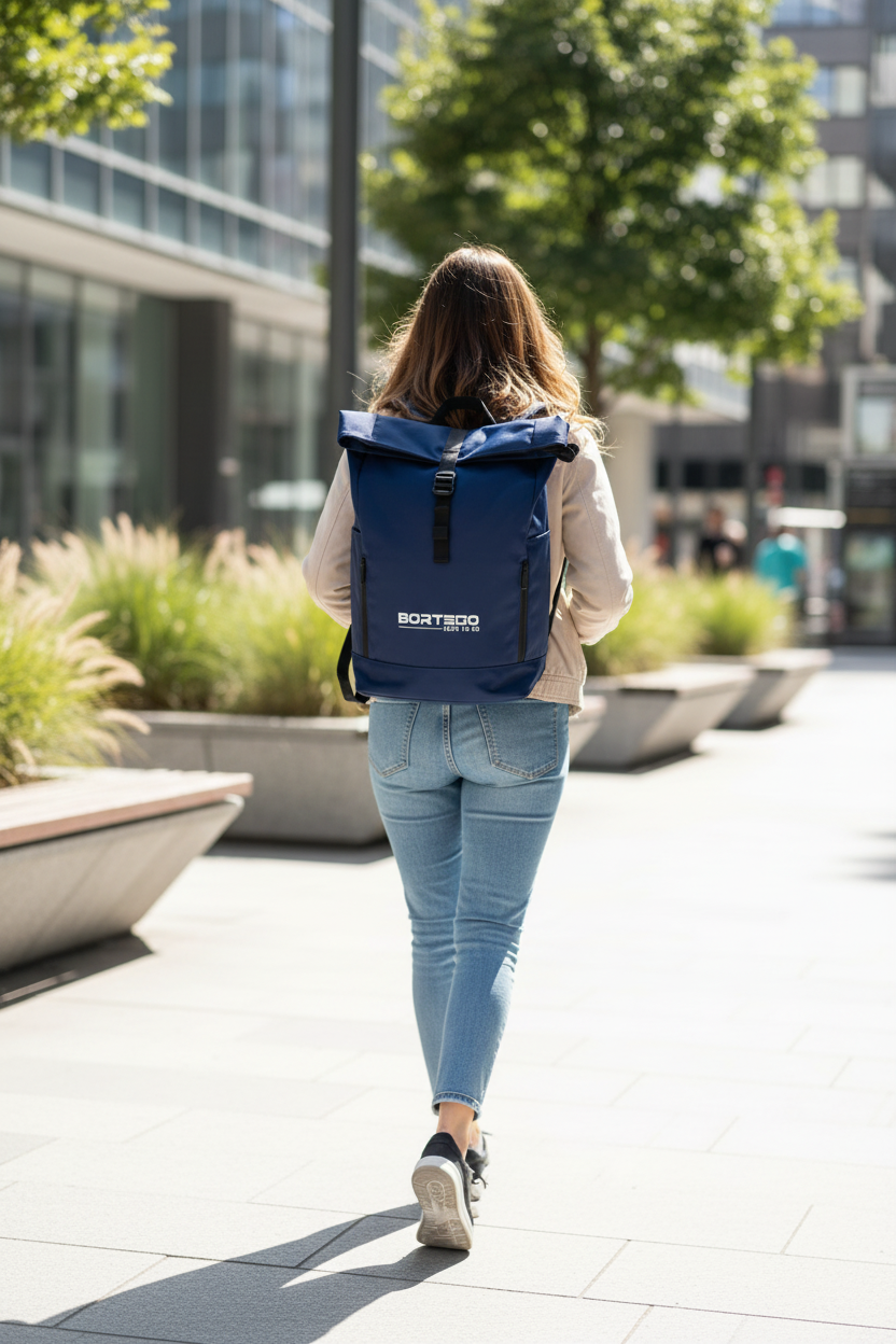Roll-top Blue - Woman Walking