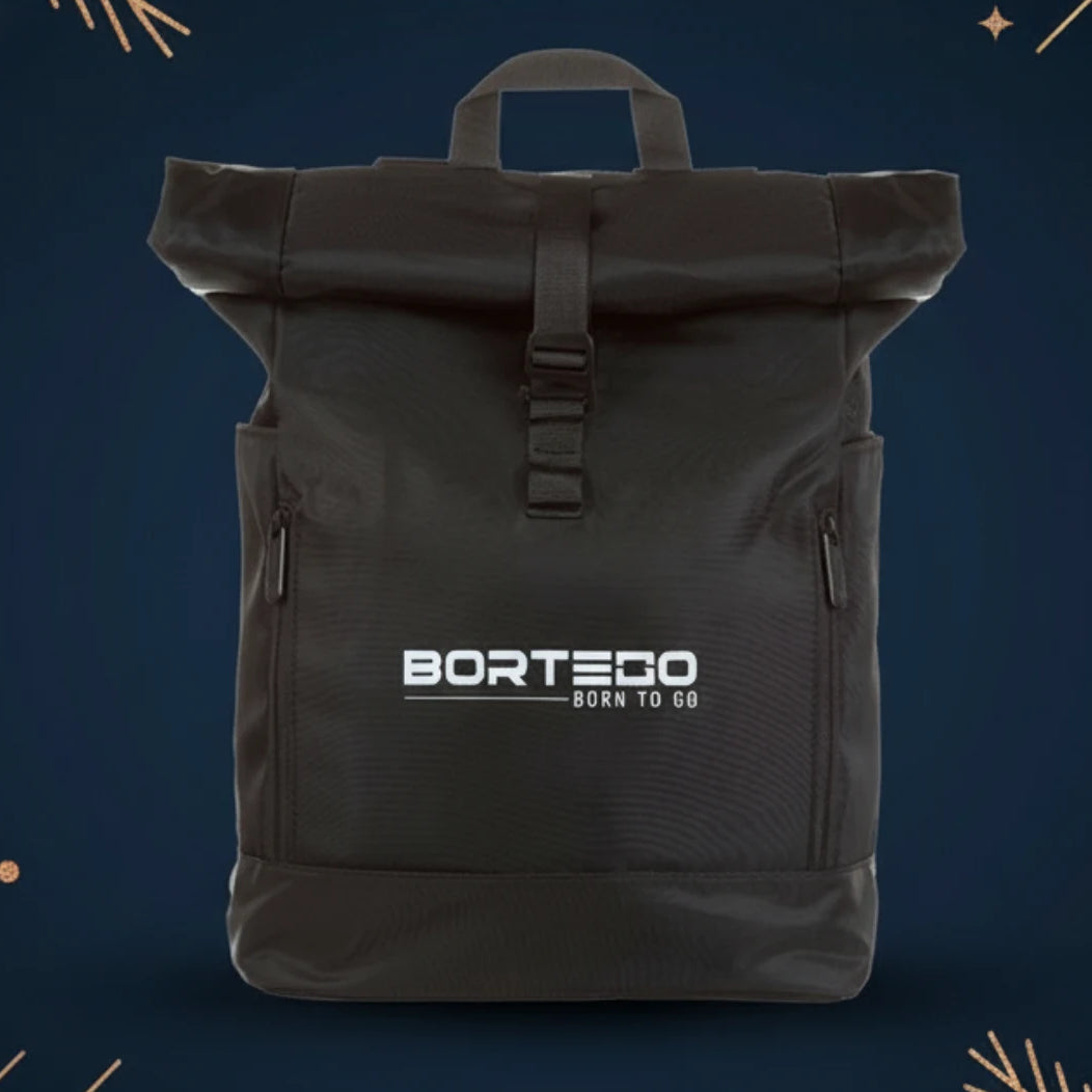 Roll-top Backpack Black