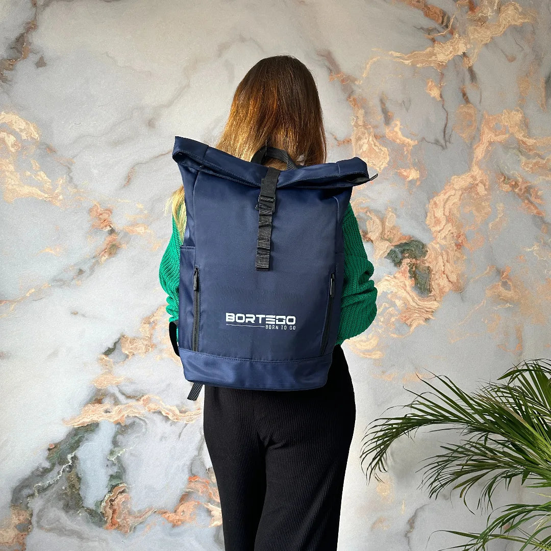 Roll-top backpack Blue