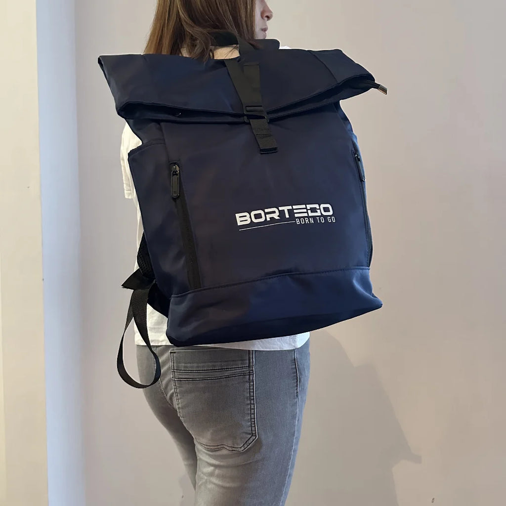 Roll-top backpack Blue