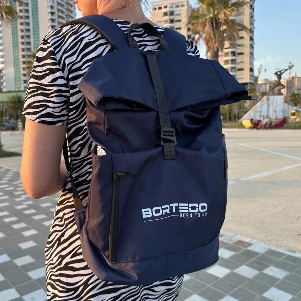Roll-top backpack Blue