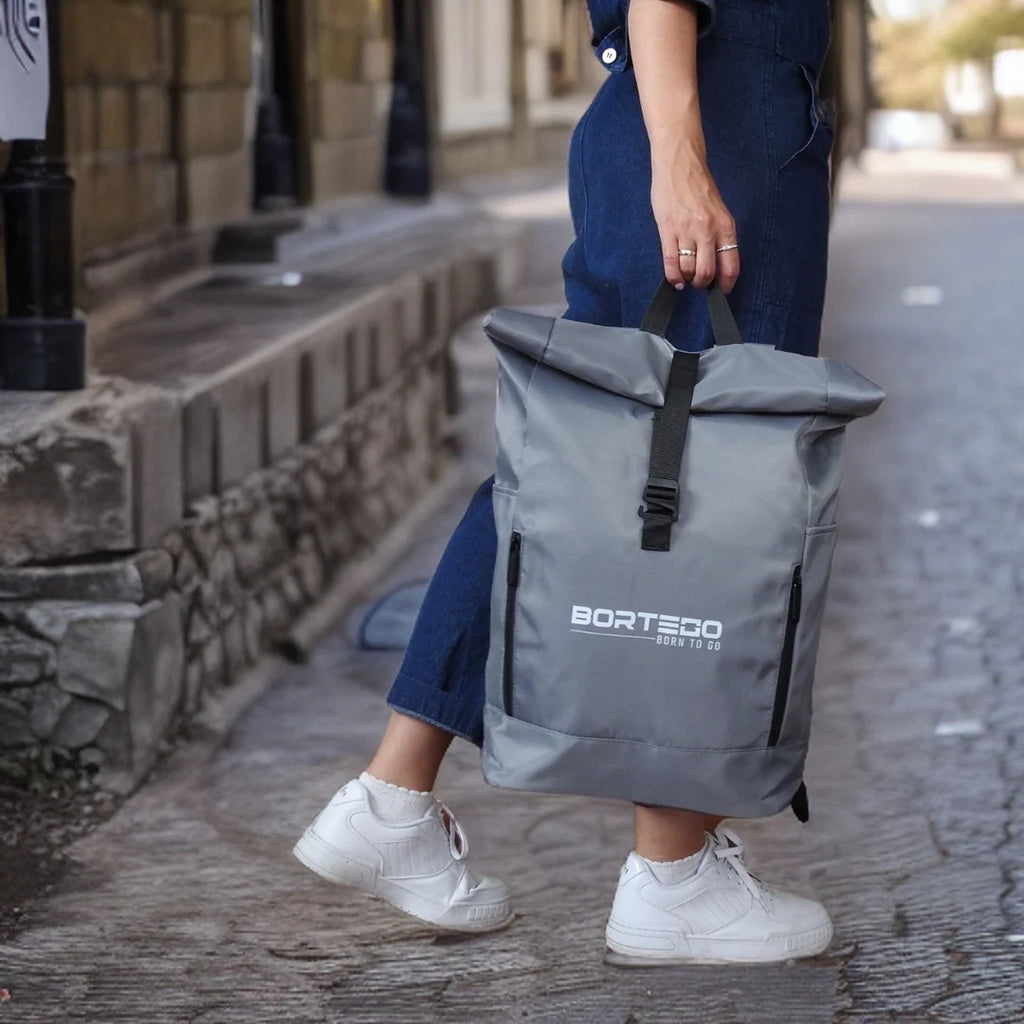 Roll-top backpack Gray