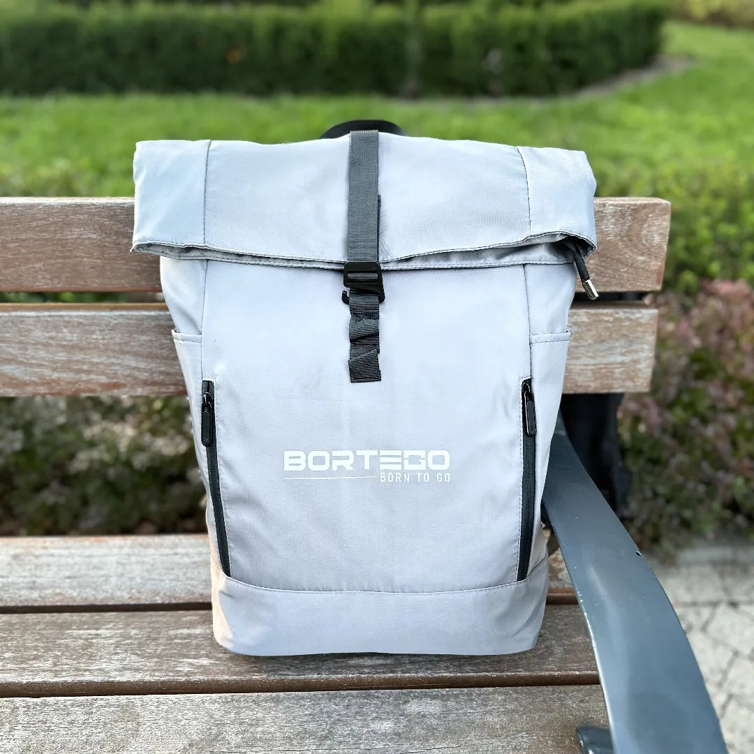Roll-top backpack Gray