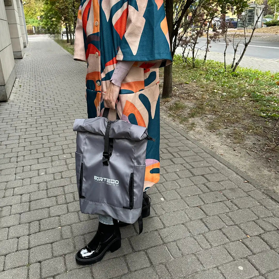 Roll-top backpack Gray