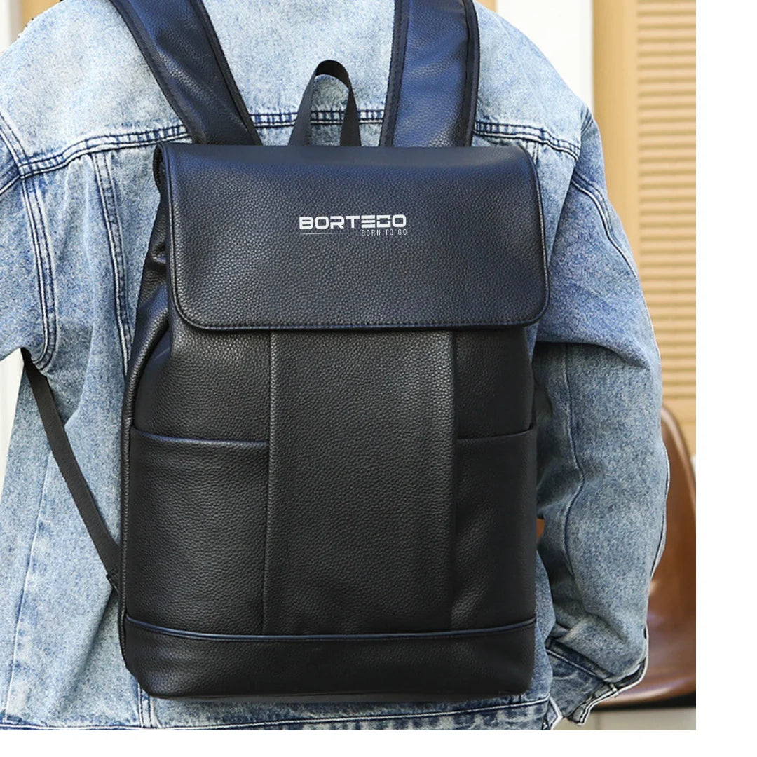 Lund Spirit – Elegant Leather Laptop Backpack 15.6" for Work