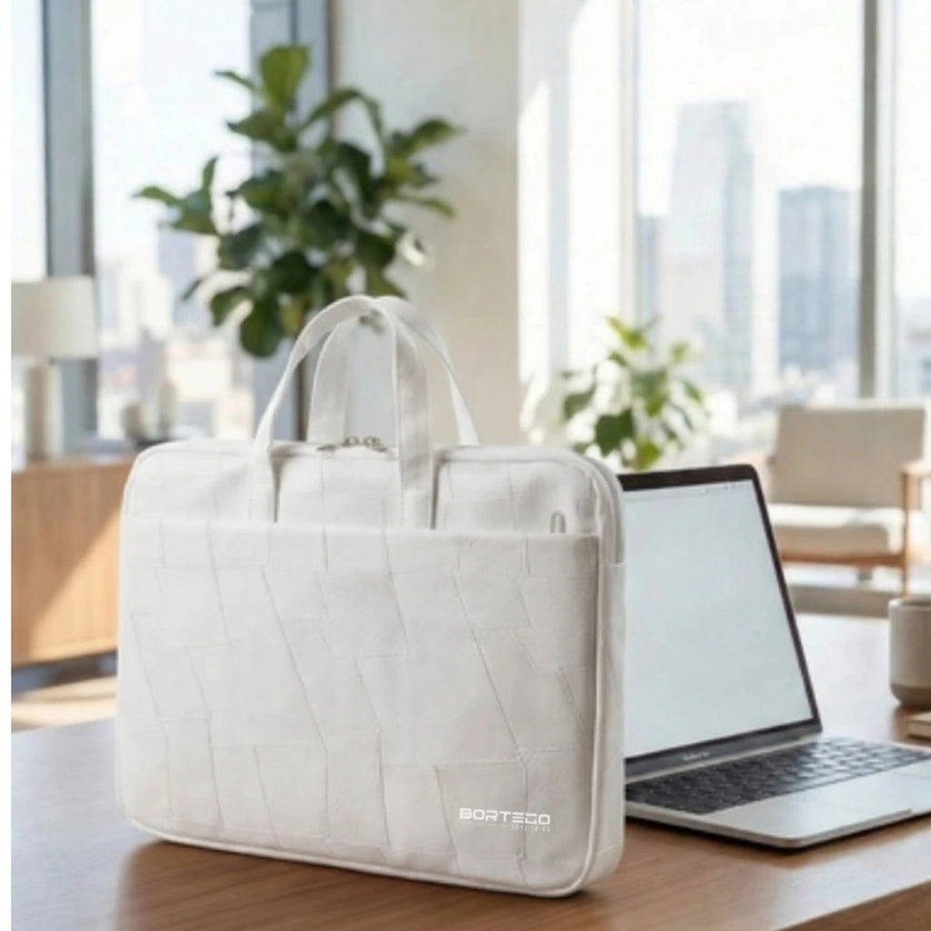 Vienna Elegant 16" Laptop Bag – White
