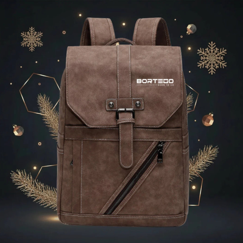 Vintage Leather Backpack Brown